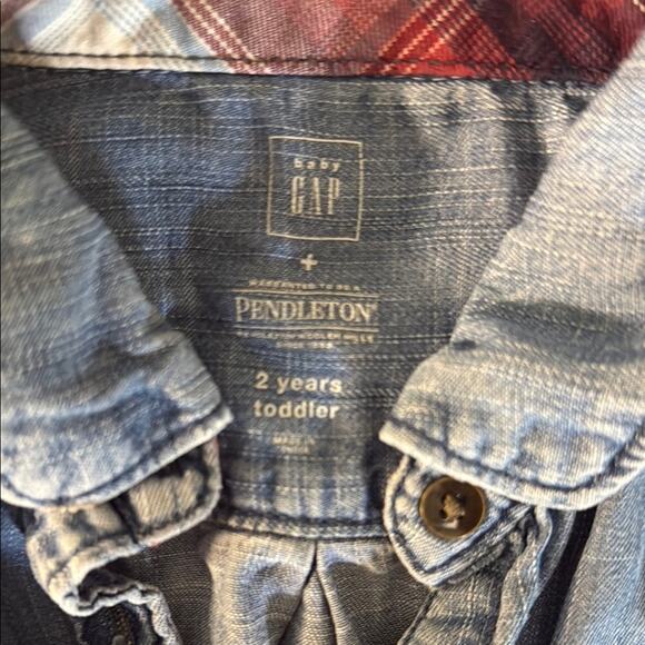 Pendleton Blue and Red Button Down Shirt - Picture 2 of 4